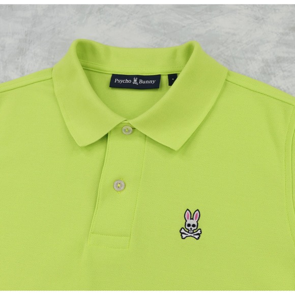 Psycho Bunny Other - Psycho Bunny Polo Shirt Mens 4 (Small) Lime Green Pima Cotton Short Sleeve